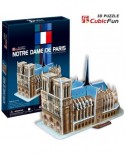 Puzzle 3D Cubic Fun - Our Lady of Paris, 40 piese (Cubic-Fun-C717H)