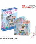 Puzzle 3D Cubic Fun - Seaside Village, 112 piese (Cubic-Fun-P683h)