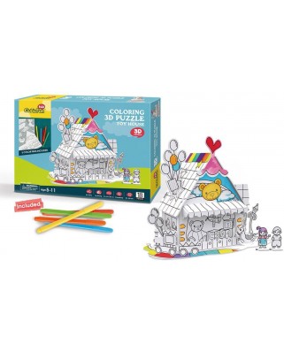 Puzzle 3D Cubic Fun - Toy House, 18 piese (Cubic-Fun-P693h)