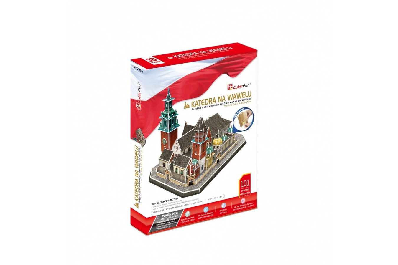 Puzzle 3D Cubic Fun - Wawel Cathedral, 101 piese (Cubic-Fun-MC226h)