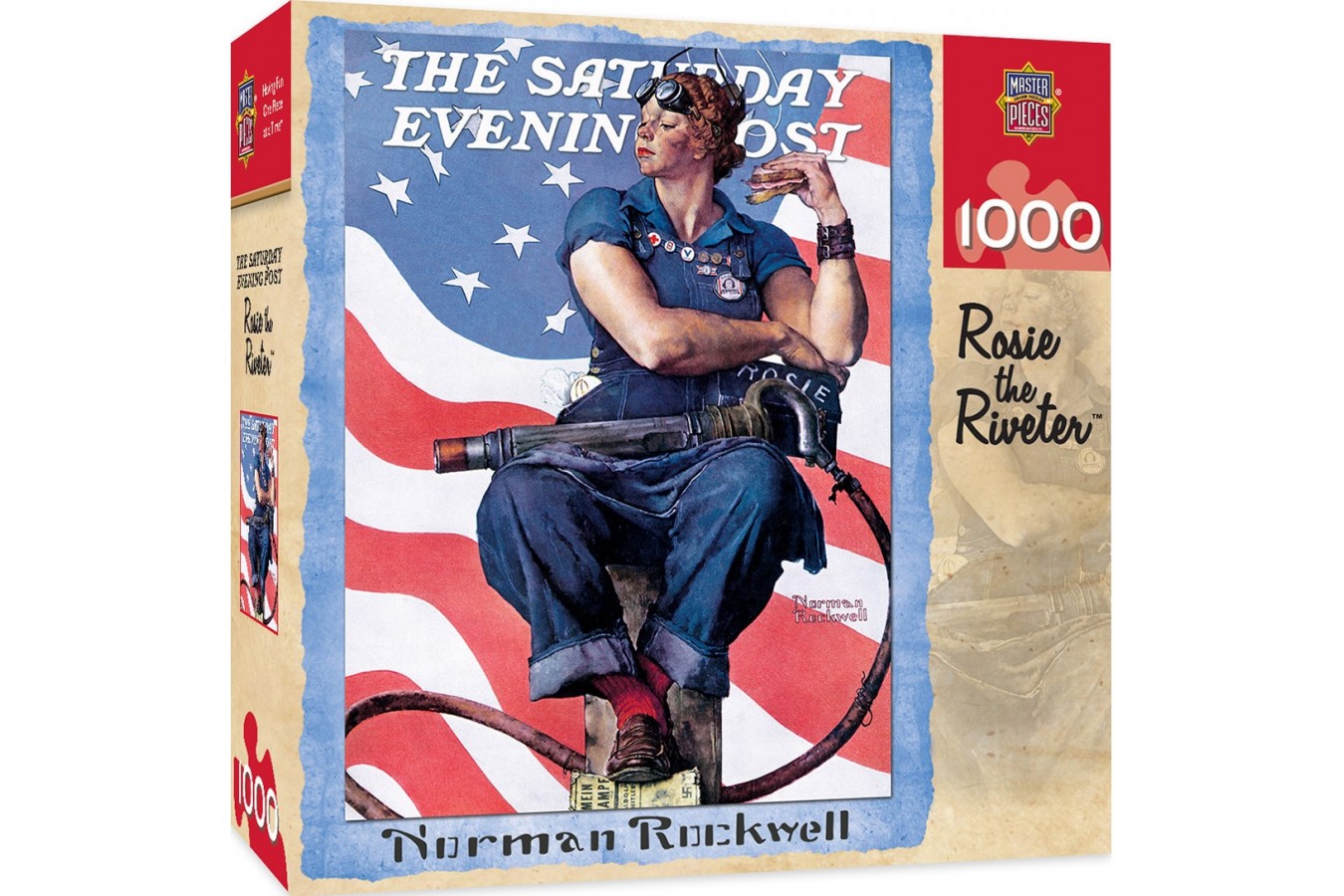 Puzzle Master Pieces - Norman Rockwell: Rosie the Riveter, 1000 piese (Master-Pieces-71805)