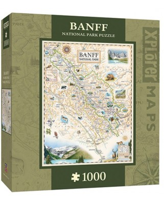Puzzle Master Pieces - Xplorer Maps - Banff, Canada, 1000 piese (Master-Pieces-71709)