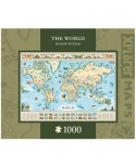 Puzzle Master Pieces - Xplorer Maps - The World, 1000 piese (Master-Pieces-71710)