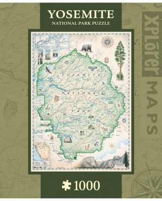 Puzzle Master Pieces - Xplorer Maps - Yosemite, 1000 piese (Master-Pieces-71699)