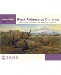Puzzle Pomegranate - Black Rhinoceros Diorama - Northwestern Slope of Mount Kenya, Kenya, 1000 piese (AA955)