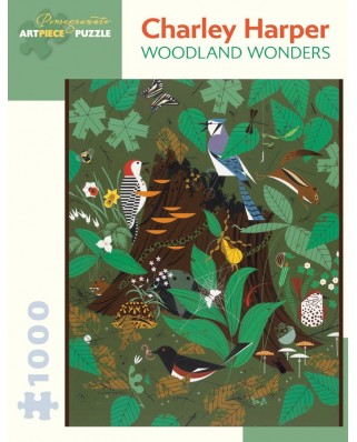 Puzzle Pomegranate - Charley Harper: Woodland Wonders, 1977, 1000 piese (AA907)