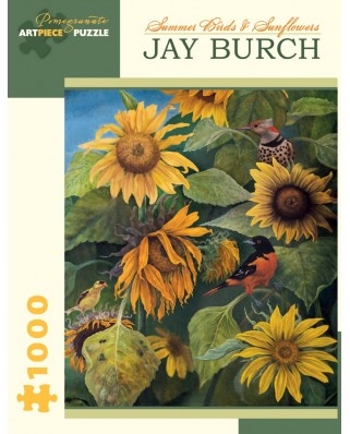 Puzzle Pomegranate - Jay Burch: Summer Birds and Sunflowers, 2011, 1000 piese (AA878)