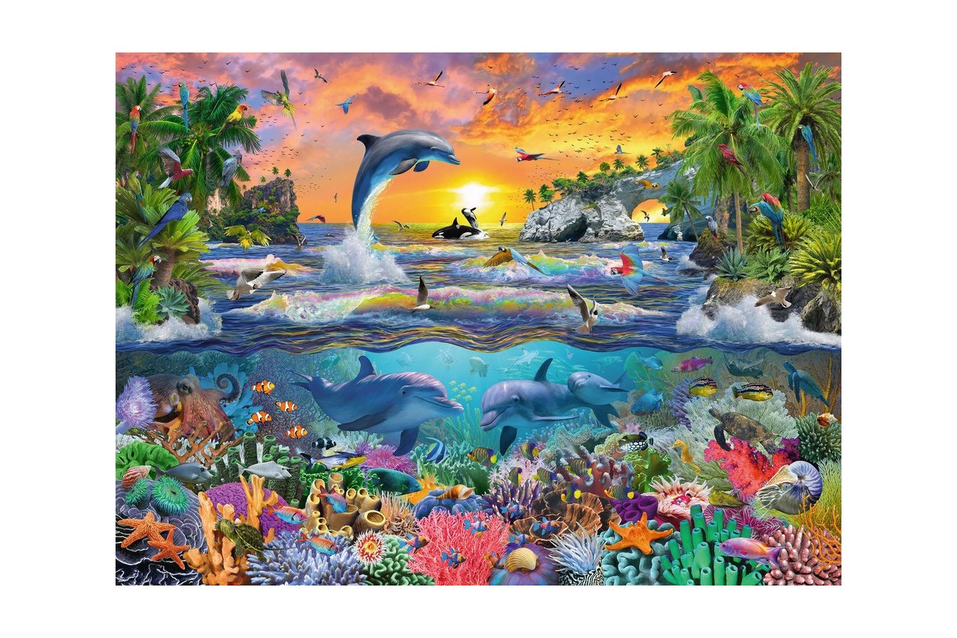Puzzle Ravensburger - Tropical Paradise, 100 piese XXL (10950)