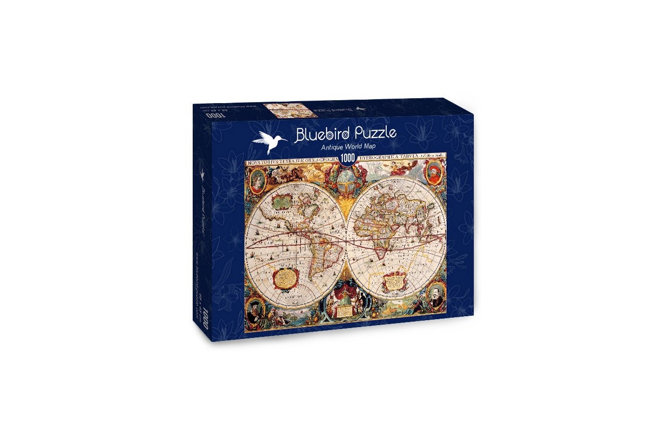 Puzzle Bluebird - Antique World Map, 1000 piese (Bluebird-Puzzle-70246-P)