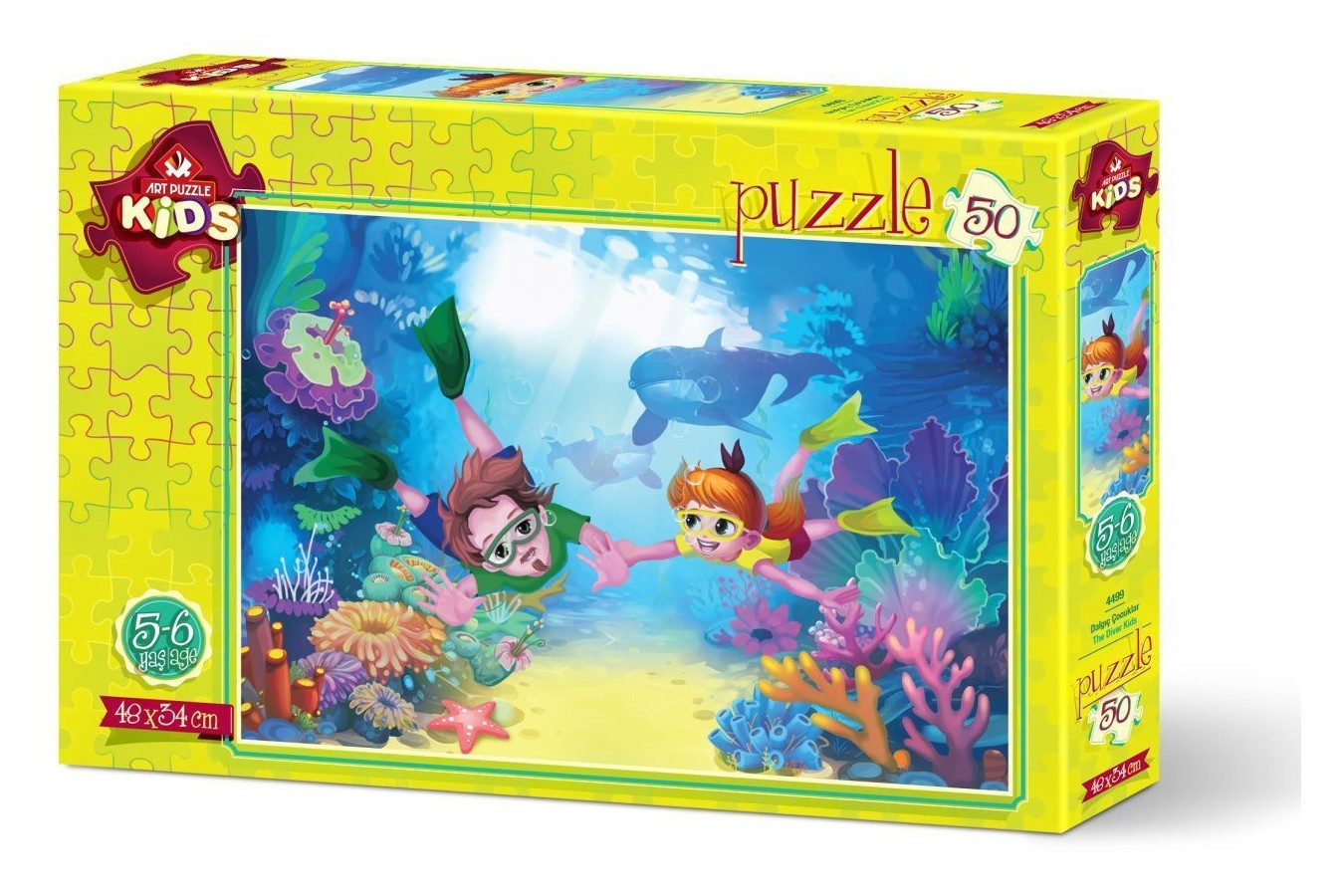 Puzzle Art Puzzle - The Diver Kids, 50 piese XXL (Art-Puzzle-4499)