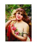 Puzzle Gold Puzzle - Emile Vernon: Young Lady with Rose, 1000 piese (Gold-Puzzle-60515)