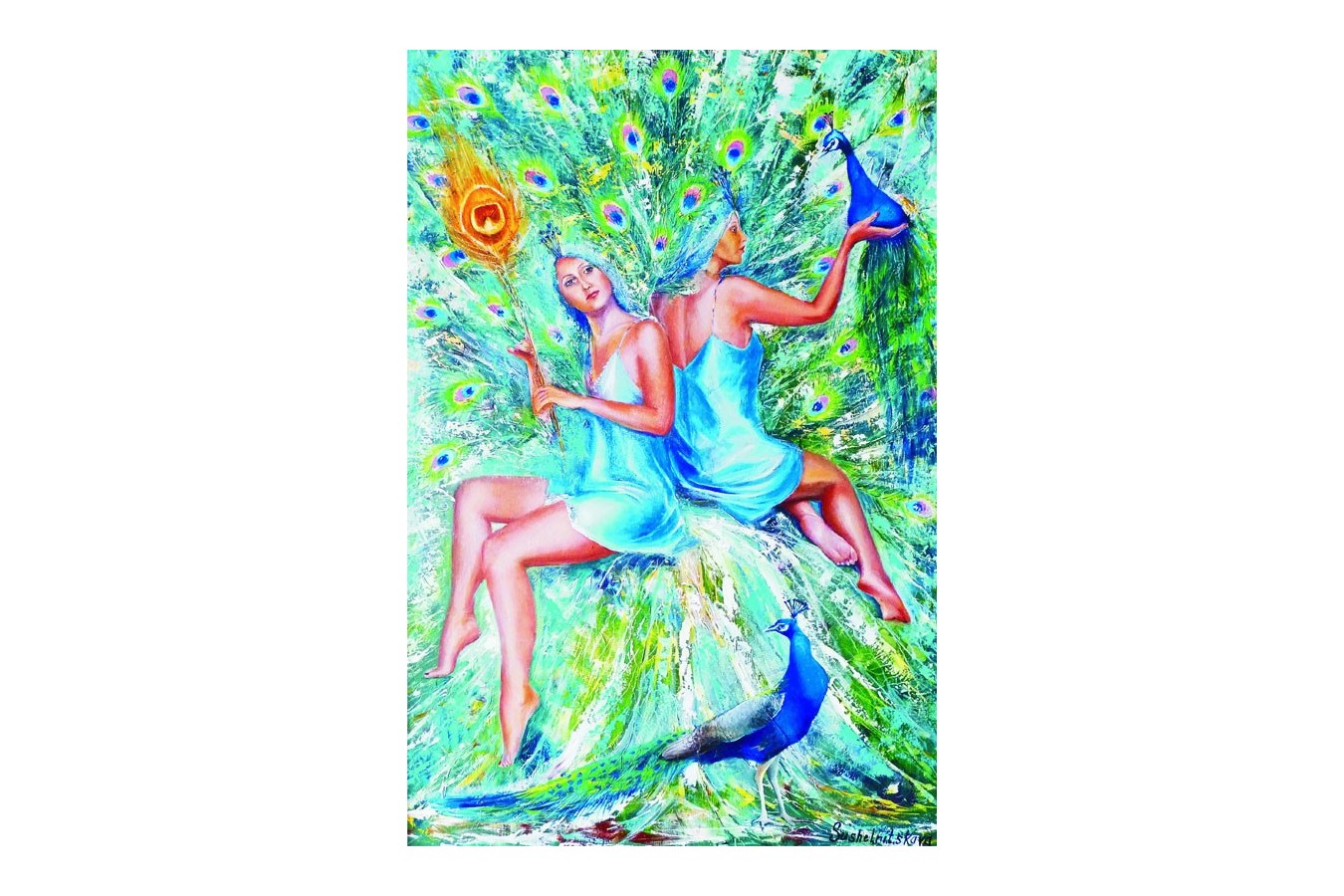 Puzzle Gold Puzzle - Peacocks, 1000 piese (Gold-Puzzle-61307)