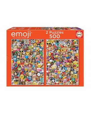 Puzzle Educa - Emoji, 2x500 piese (17992)