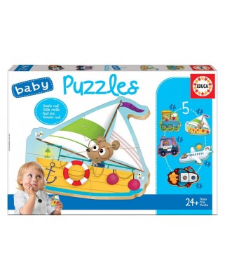 Puzzle Educa - 5 Baby Puzzles, 3/4/5 piese (18059)