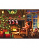 Puzzle din lemn SunsOut - Tom Wood: Dreaming of Christmas, 1000 piese (Sunsout-28816)