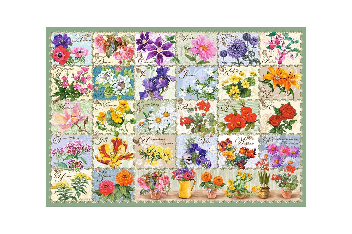 Puzzle Castorland - Vintage Floral, 1000 piese (104338)