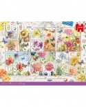 Puzzle Jumbo - Flower Stamps Summer, 1000 piese (18812)