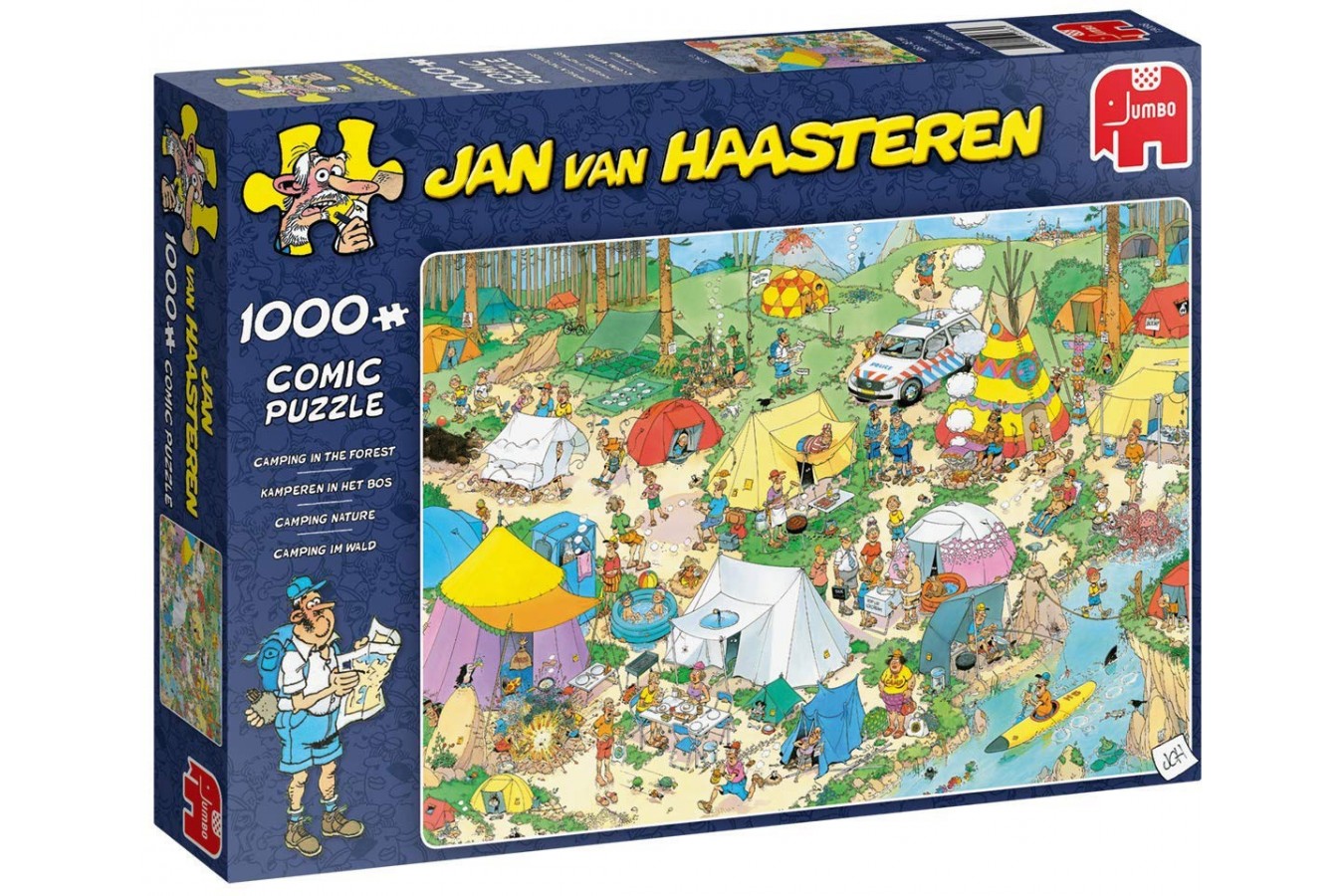 Puzzle Jumbo - Jan Van Haasteren: Camping in The Forest, 1000 piese (19086)