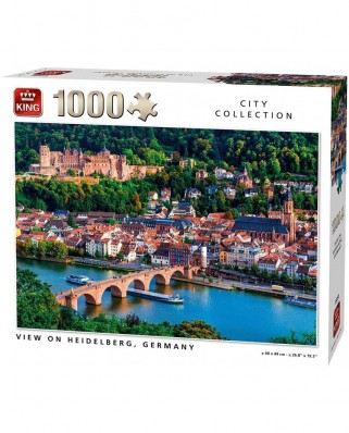 Puzzle King - View of Heidelberg Germany, 1000 piese (55850)