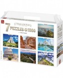 Puzzle King - 7 Wonders of The World, 7x1000 piese (55877)