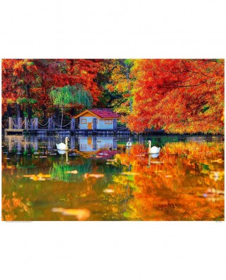 Puzzle King - Little House at The Lake, 1000 piese (55882)