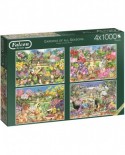 Puzzle Falcon - Gardens of All Seasons, 4x1000 piese (Jumbo-11235)