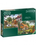 Puzzle Falcon - Beautiful Summer's Day, 2x1000 piese (Jumbo-11248)