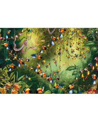 Puzzle Piatnik - Francois Ruyer: Toucans in the jungle, 1000 piese (5491)