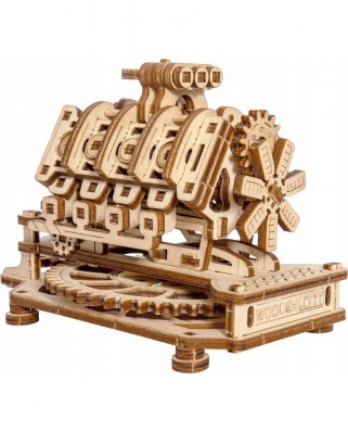 Puzzle 3D din lemn Wooden.City - V8 Engine, 200 piese (Wooden-City-WR316-8183)