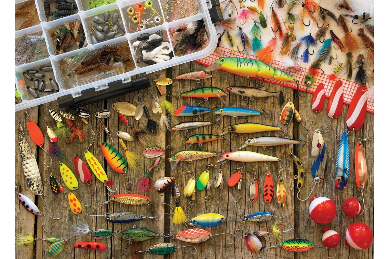 Puzzle Cobble Hill - Fishing Lures, 1000 piese (Cobble-Hill-80058)