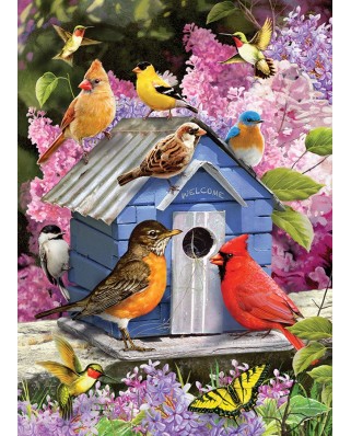 Puzzle Cobble Hill - Spring Birdhouse, 1000 piese (Cobble-Hill-80153)