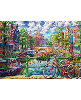 Puzzle Cobble Hill - Amsterdam Canal, 1000 piese (Cobble-Hill-80180)