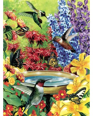 Puzzle Cobble Hill - Hummingbird Garden, 500 piese XXL (Cobble-Hill-85020)