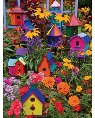 Puzzle Cobble Hill - Birdhouses, 275 piese XXL (Cobble-Hill-88014)