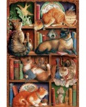 Puzzle Cobble Hill - Feline Bookcase, 2000 piese (Cobble-Hill-89001)