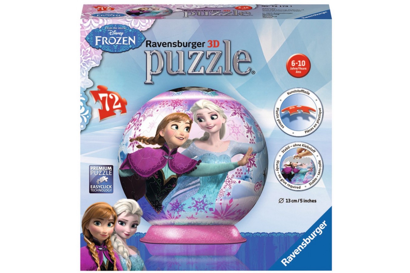 Puzzle glob Ravensburger - Frozen, 72 piese (12173)