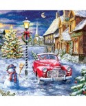 Puzzle SunsOut - A Red Car for Christmas, 500 piese (Sunsout-60668)