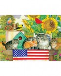 Puzzle SunsOut - Patriotic Kittens, 300 piese (Sunsout-71988)