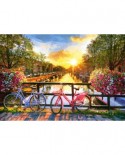 Puzzle Castorland - Picturesque Amsterdam with Bicycles, 1000 piese (104536)