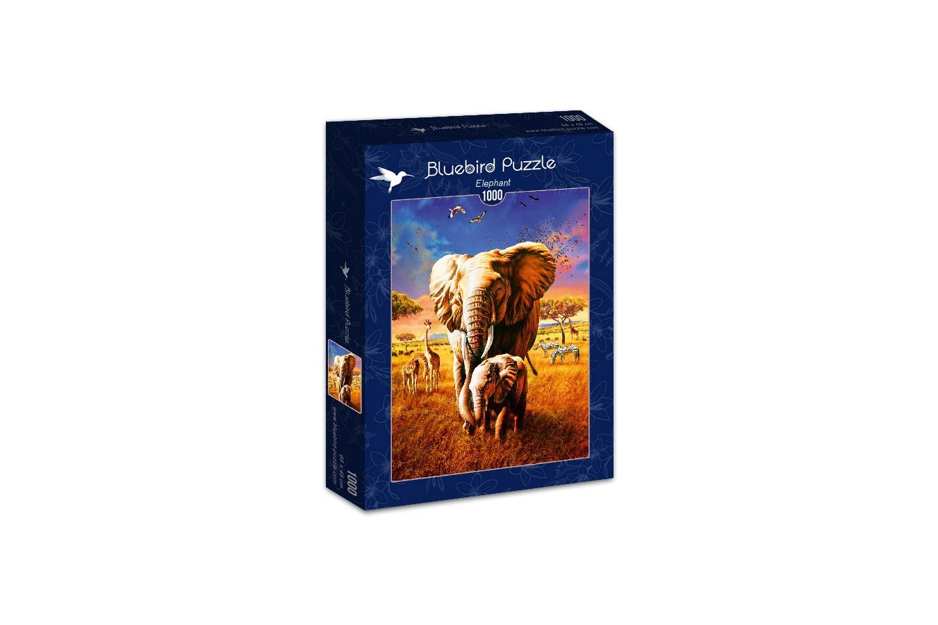 Puzzle Bluebird - Adrian Chesterman: Elephant, 1000 piese (70314-P)