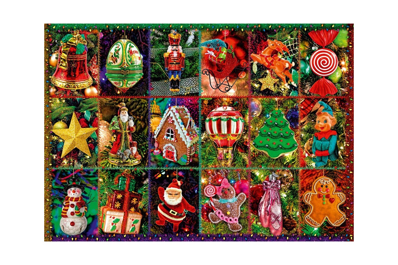 Puzzle Bluebird - Festive Ornaments, 1000 piese (70325-P)