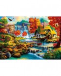 Puzzle Bluebird - Country House by the Water Fall, 1000 piese (70339-P)