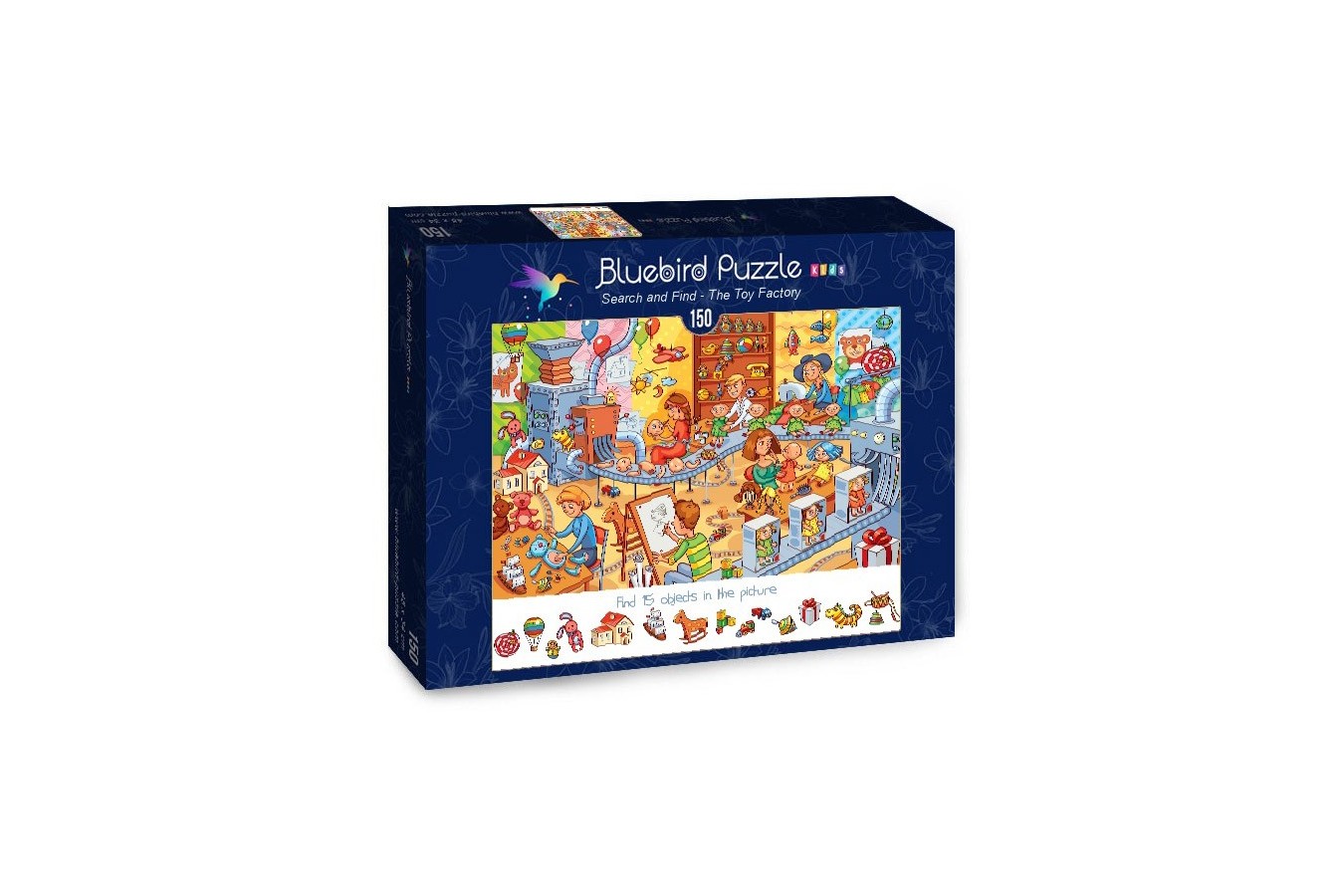 Puzzle Bluebird - Search and Find - The Toy Factory, 150 piese (70350)