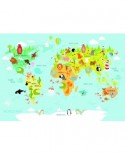Puzzle Bluebird - World Map for Kids, 150 piese (70357)