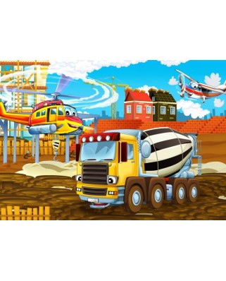 Puzzle Bluebird - On the Construction Site, 48 piese (70360)