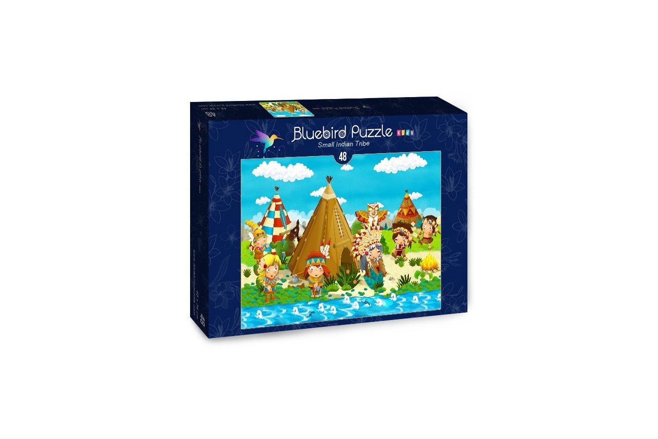Puzzle Bluebird - Small Indian Tribe, 48 piese (70361)
