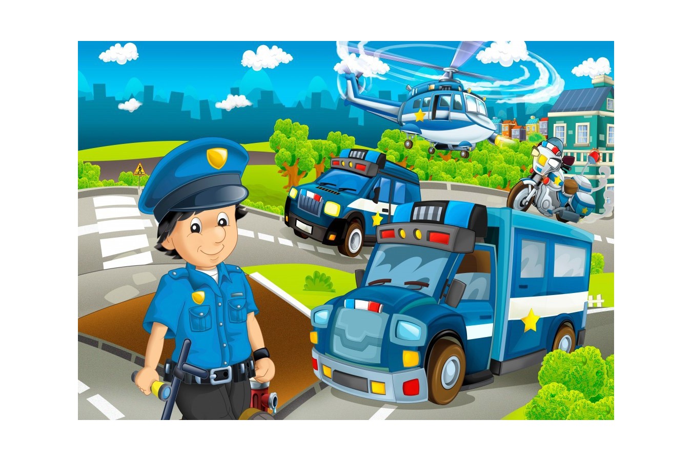 Puzzle Bluebird - Police Rescue Team, 48 piese (70363)