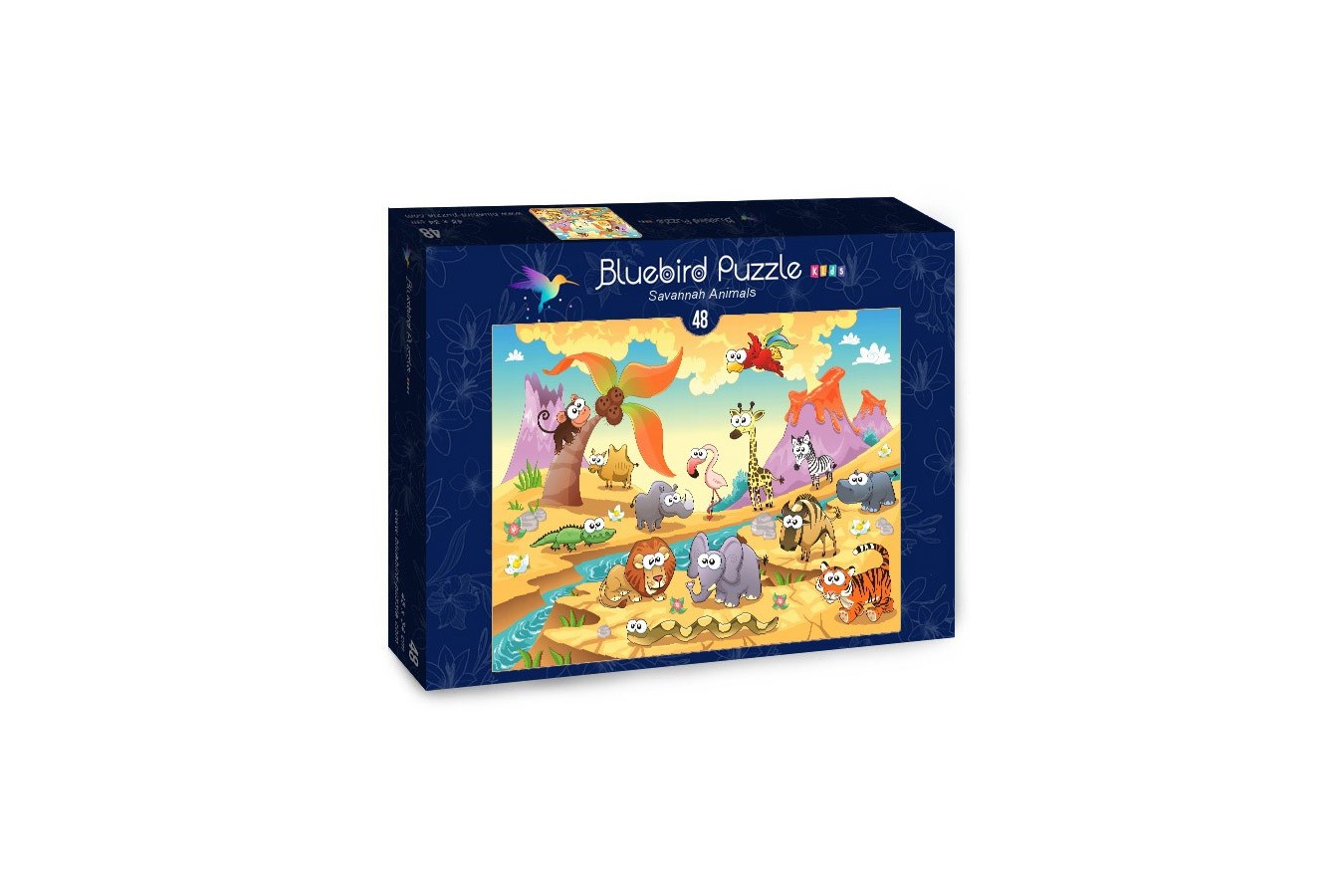 Puzzle Bluebird - Savannah Animals, 48 piese (70364)