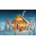Puzzle Bluebird - Christmas Cottage, 500 piese (70365)