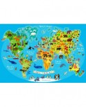 Puzzle Bluebird - World Travel Map, 260 piese (70378)